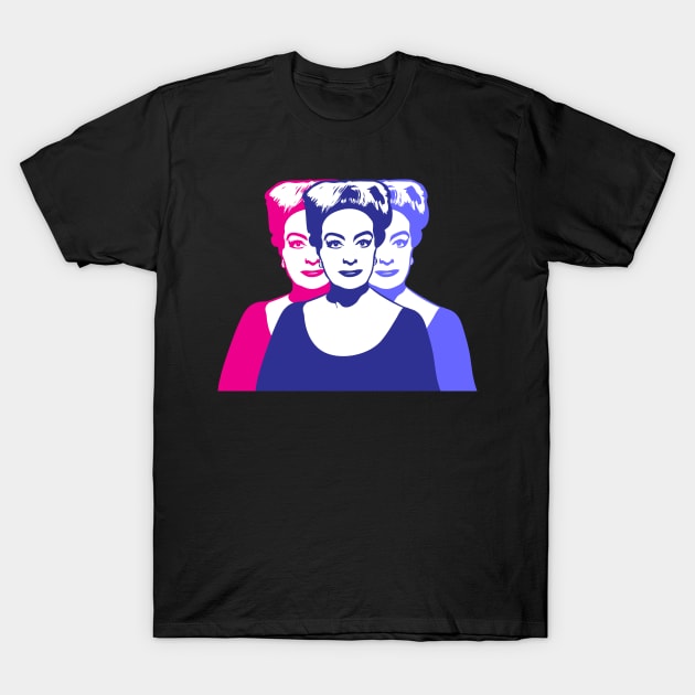 Triple Joan Crawford | Pop Art T-Shirt by williamcuccio